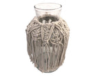 Windlicht | Makramee | Glas | natur - Roo's Gift Shop
