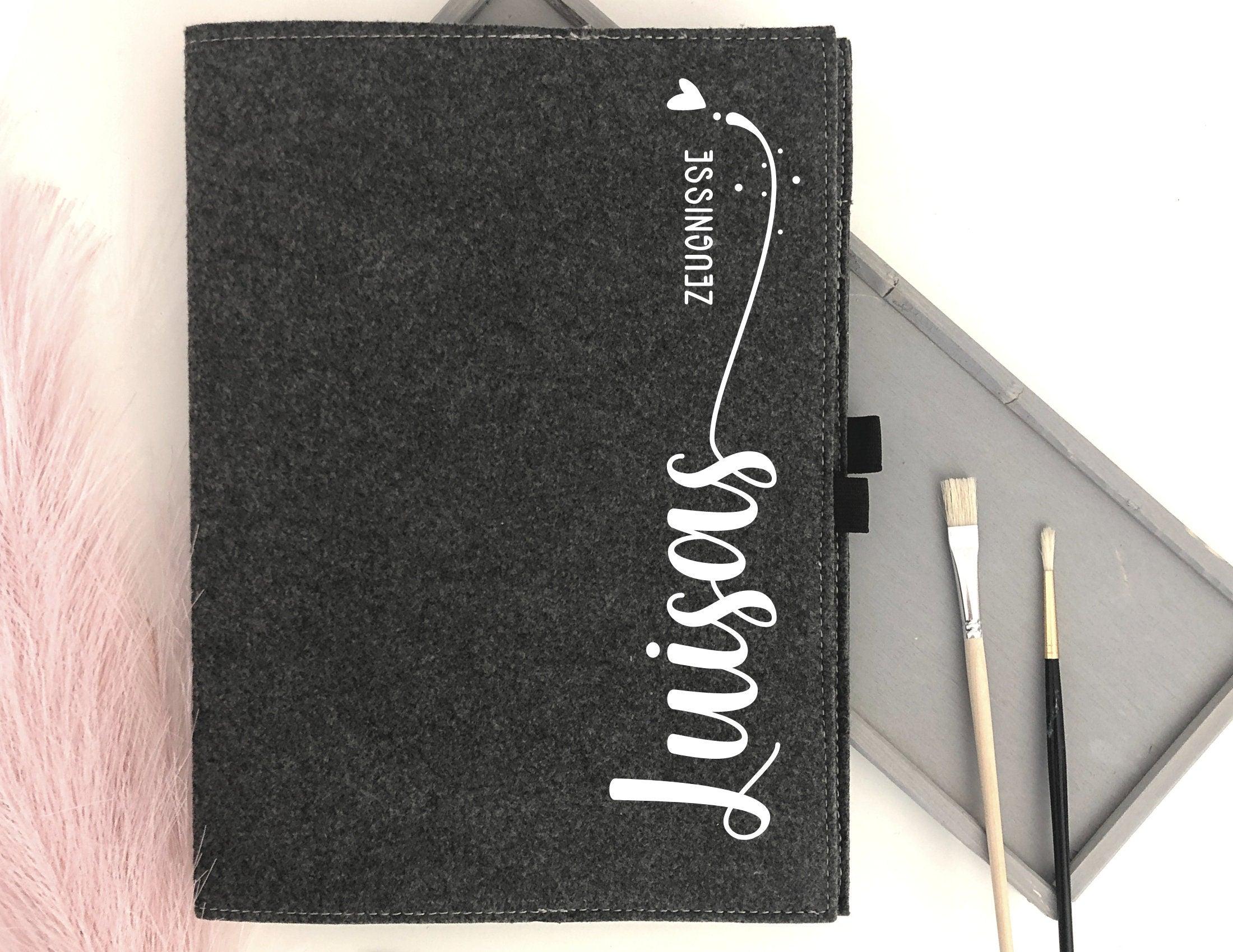 Zeugnismappe Filz | personalisiert | Sammelmappe Zeugnisse - Roo's Gift Shop