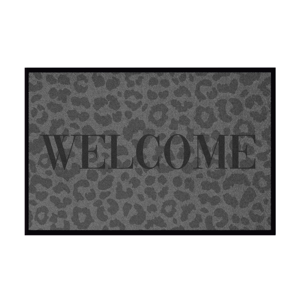 Fußmatte mit Gummirand Leo Grau Printegy