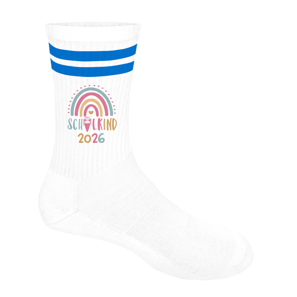 Socken mit Streifen Schulkind 26 Printegy