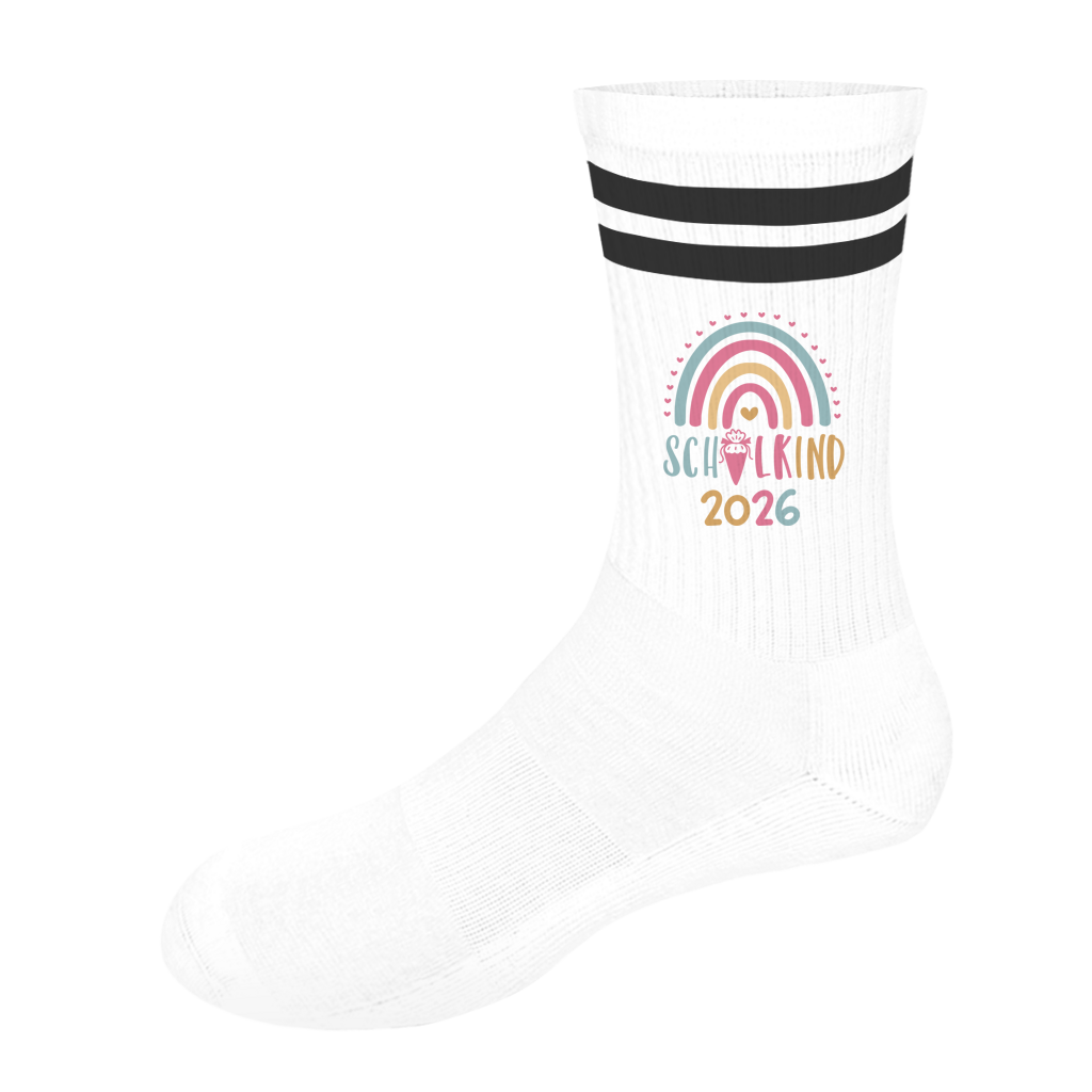 Socken mit Streifen Schulkind 26 Printegy