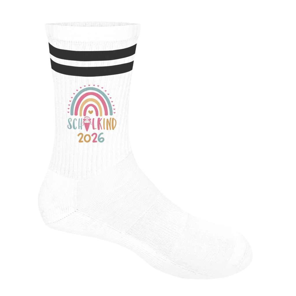 Socken mit Streifen Schulkind 26 Printegy
