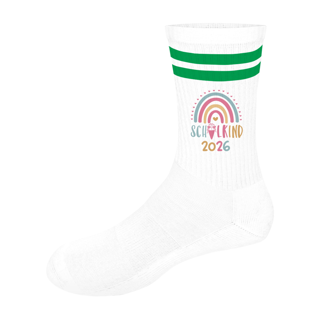 Socken mit Streifen Schulkind 26 Printegy