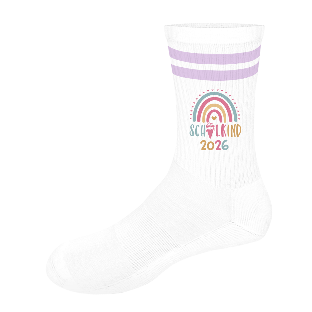 Socken mit Streifen Schulkind 26 Printegy