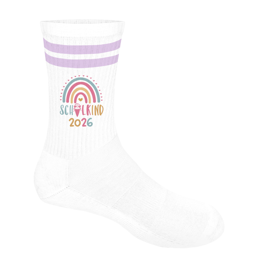 Socken mit Streifen Schulkind 26 Printegy