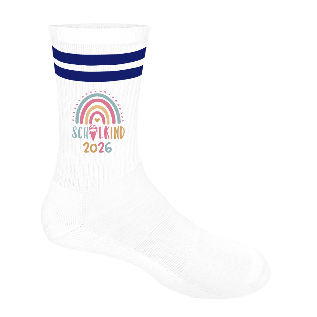 Socken mit Streifen Schulkind 26 Printegy