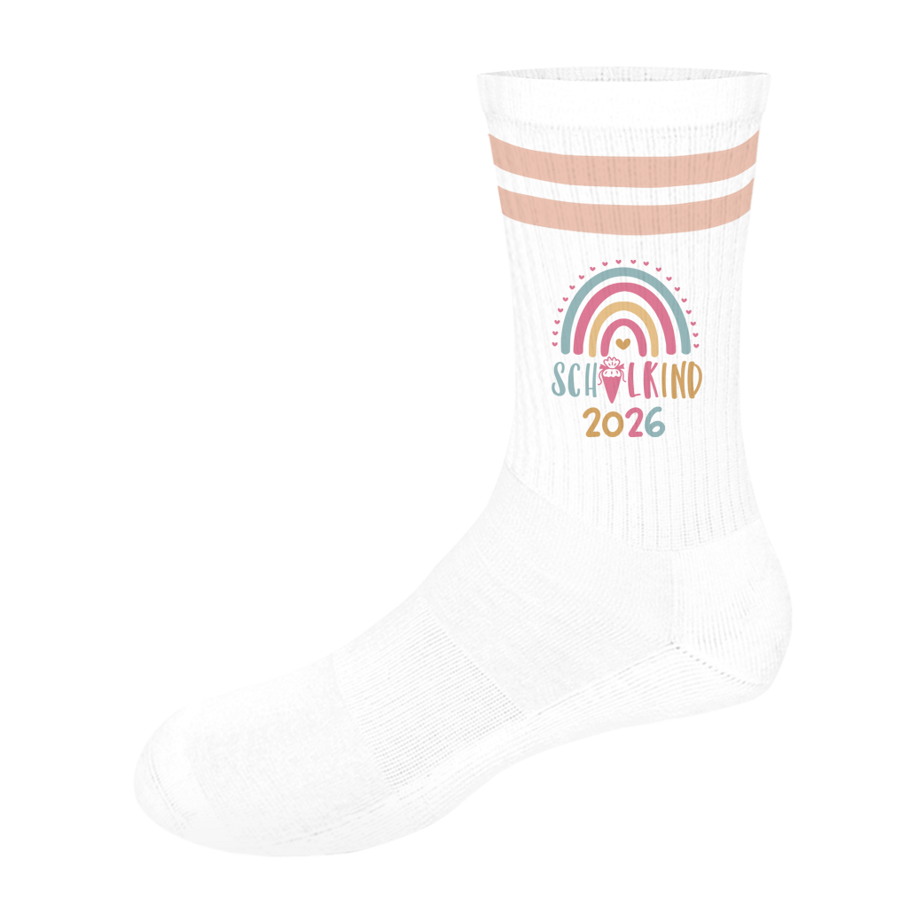 Socken mit Streifen Schulkind 26 Printegy
