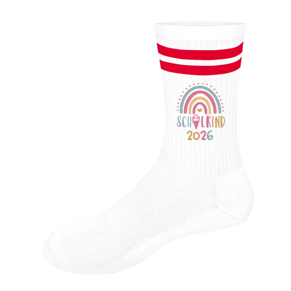 Socken mit Streifen Schulkind 26 Printegy