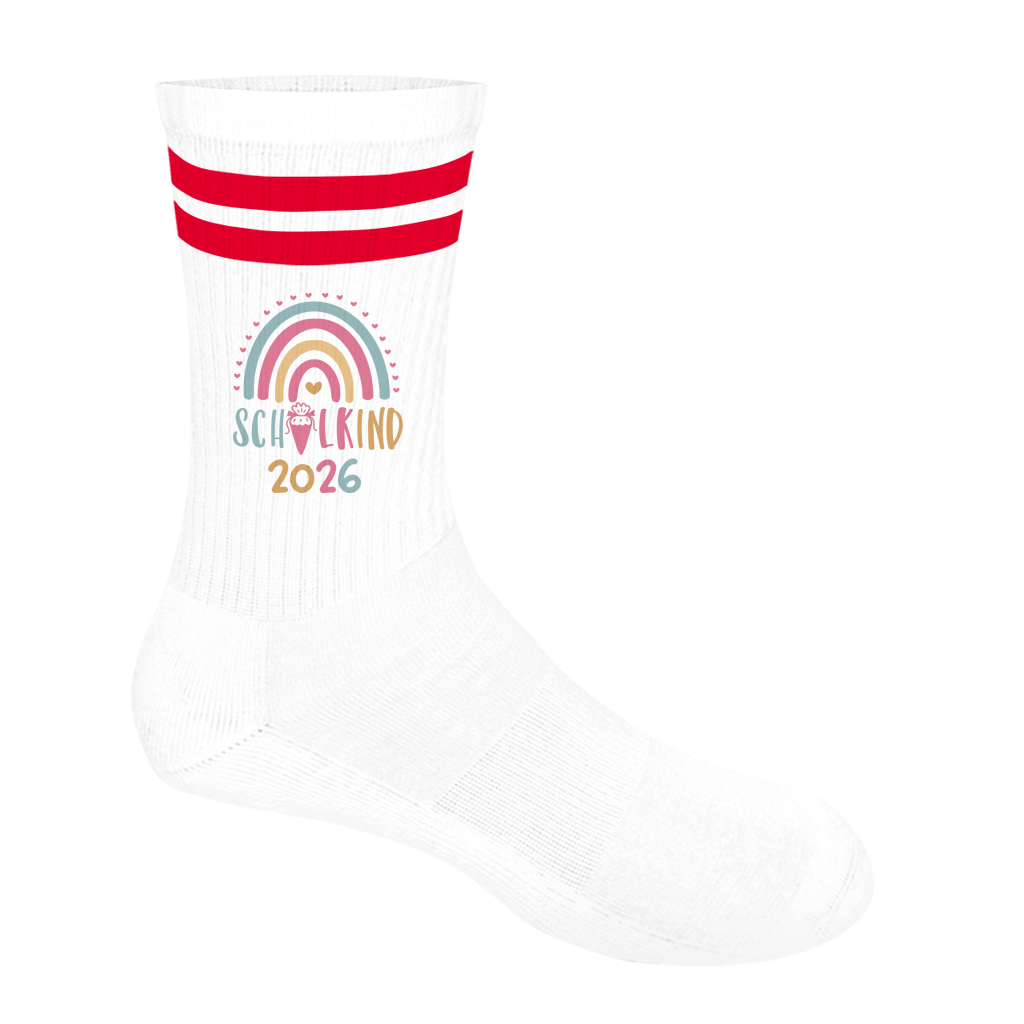 Socken mit Streifen Schulkind 26 Printegy