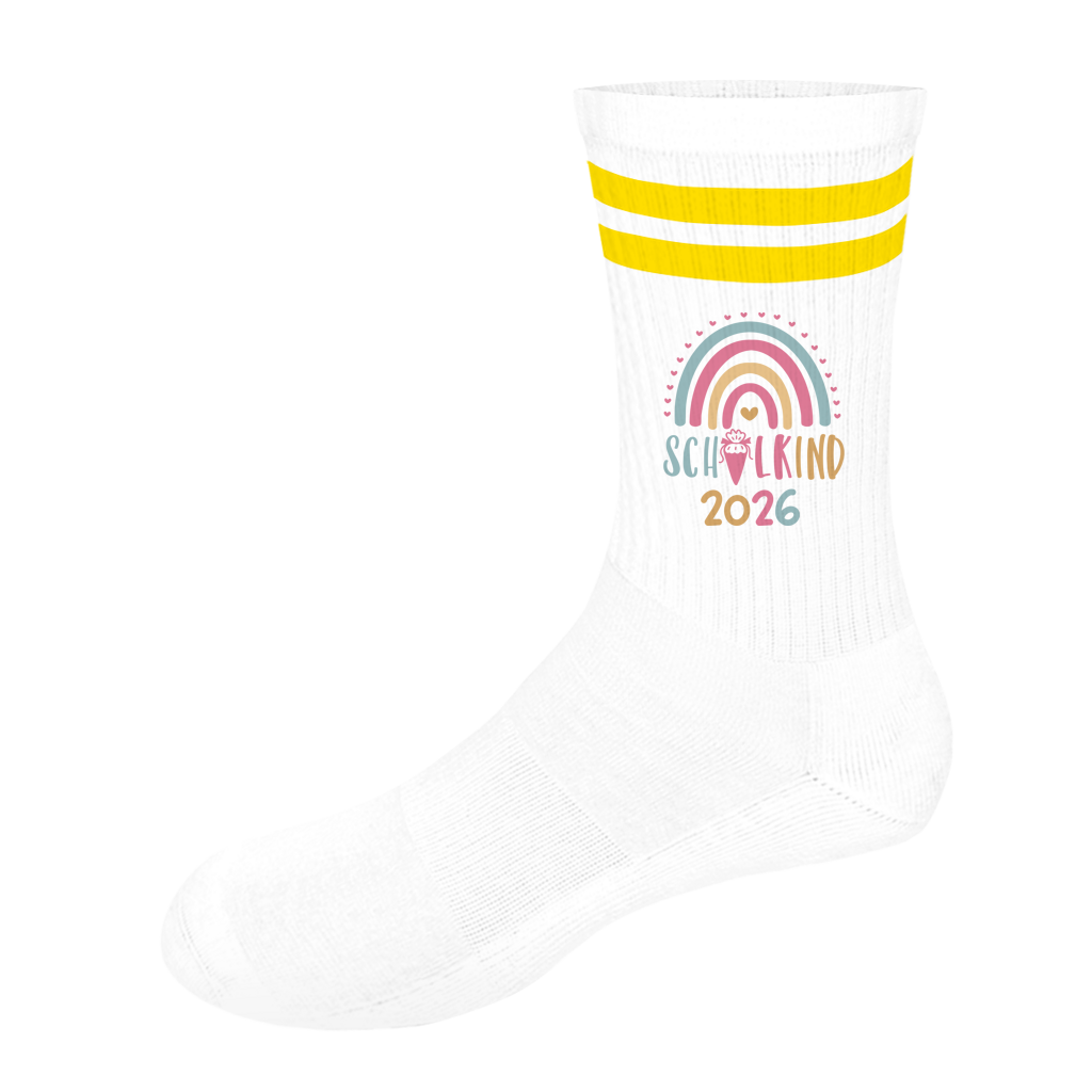 Socken mit Streifen Schulkind 26 Printegy