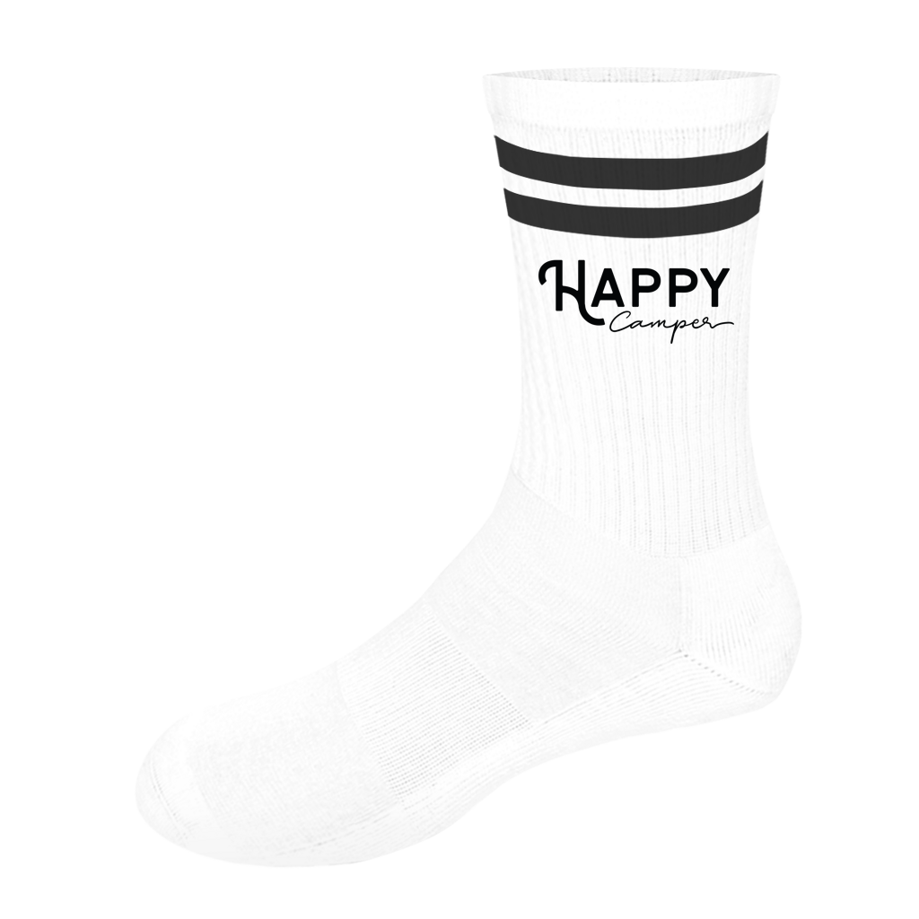 Socken mit Streifen Happy Camper Printegy