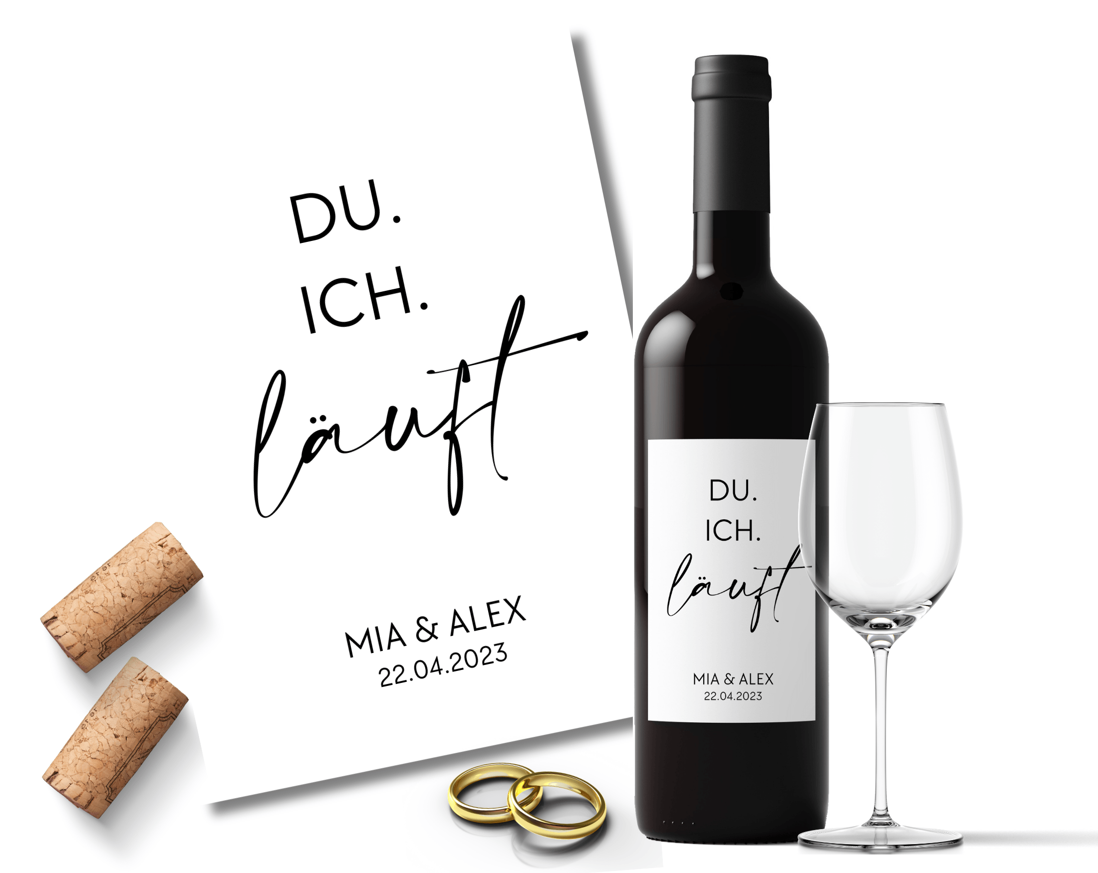 Personalisiertes Weinflaschen Etikett | Hochzeit - Roo's Gift Shop