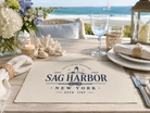 Tischset „Sag Harbor New York“ – maritimes Tischset in Leinen-Optik | 2er-Set Printegy
