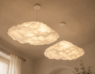 Wolkenlampe aus Papier – großer Lampenschirm in Wolkenform | Sanftes Licht für Kinderzimmer, Wohnzimmer & Flur Soeji