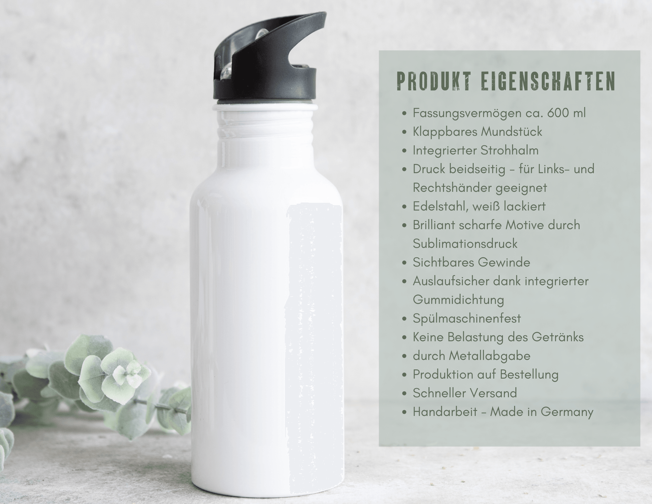 Edelstahl Trinkflasche | Jakobsweg personalisierbar - Roo's Gift Shop