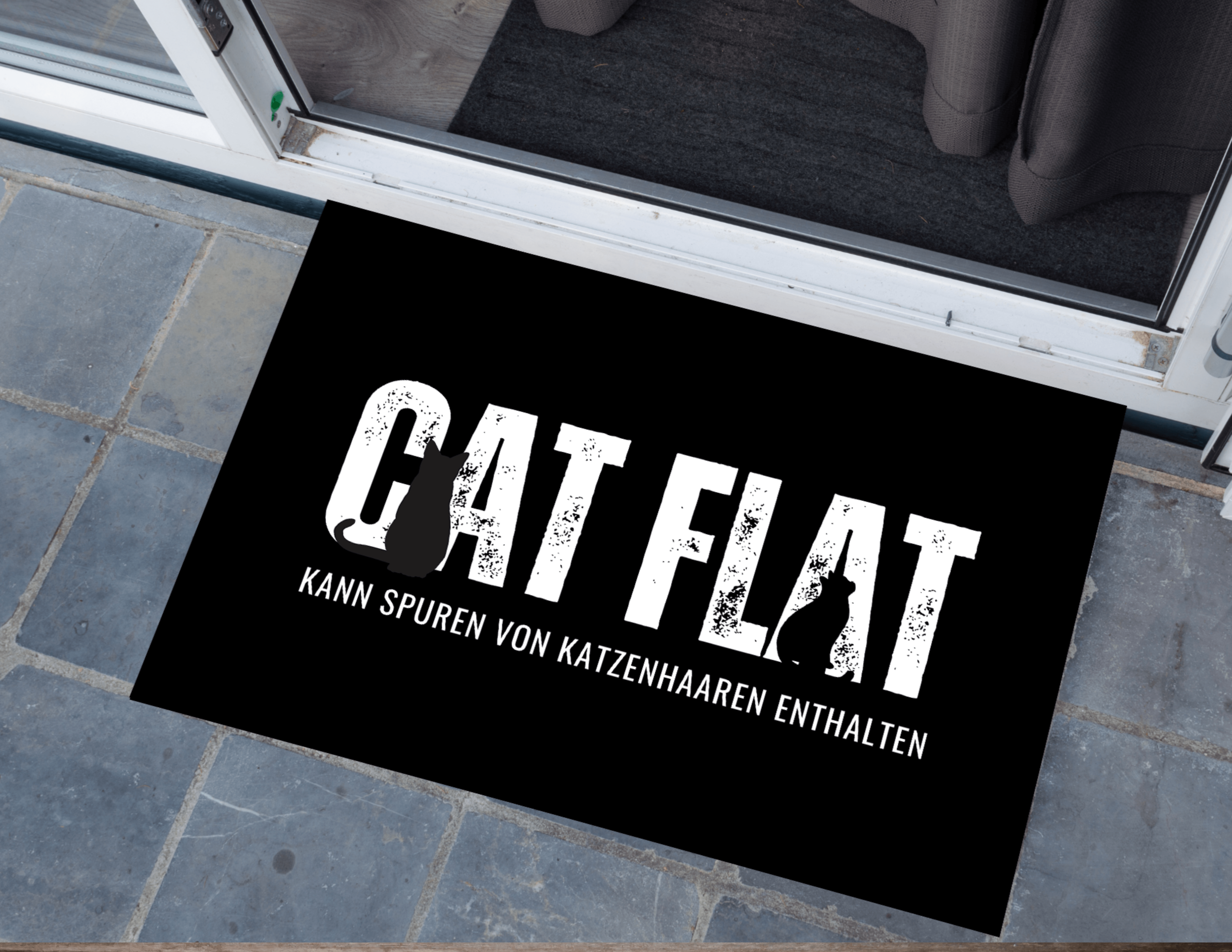 Fußmatte | Personalisiert Katzenliebhaber | Cat Flat - Roo's Gift Shop