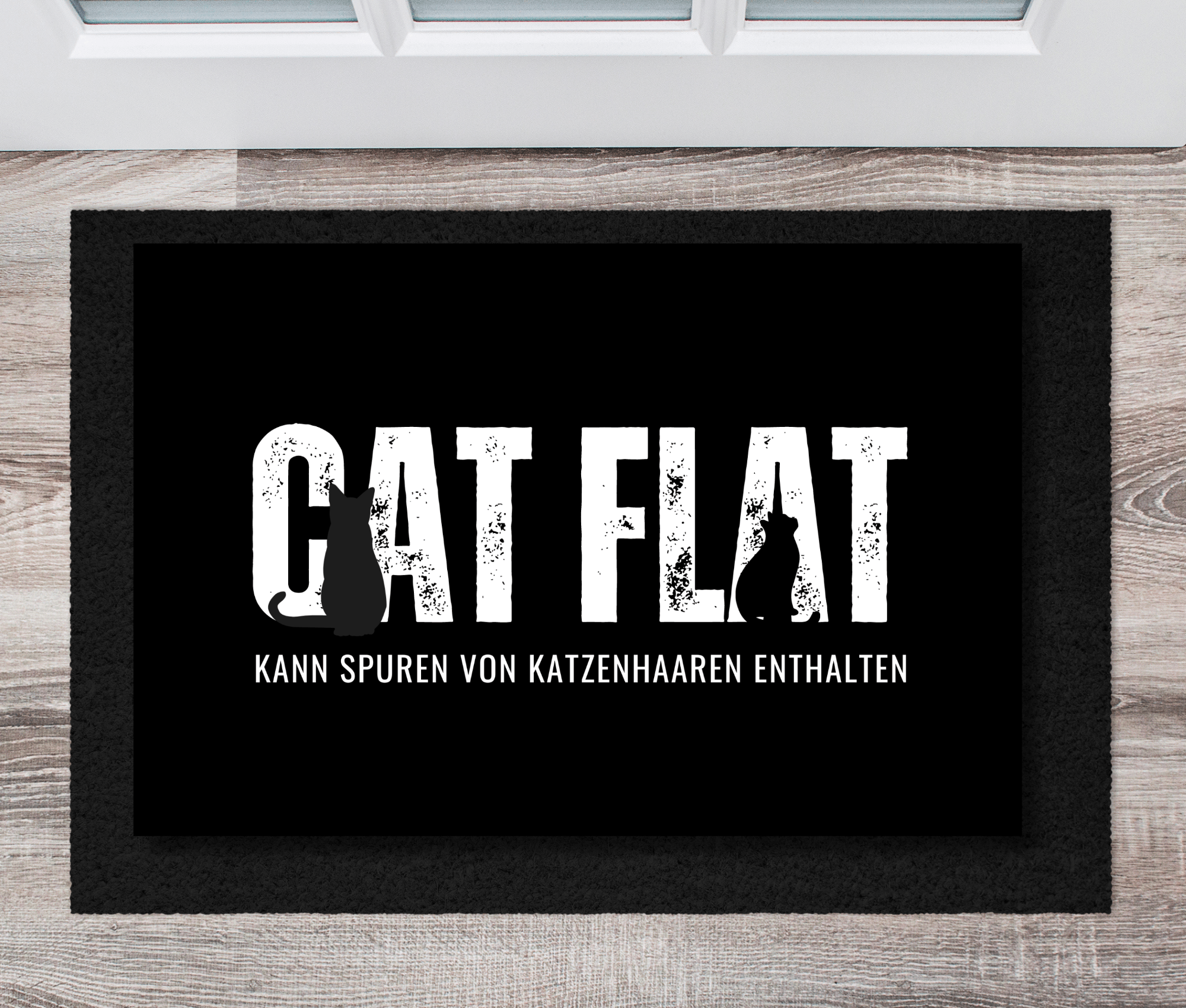 Fußmatte | Personalisiert Katzenliebhaber | Cat Flat - Roo's Gift Shop