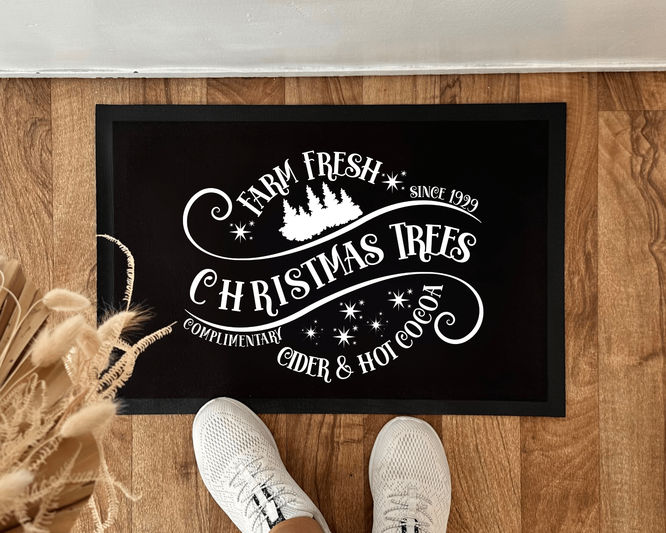 Fußmatte Weihnachten | Fußabtreter mit Vintage Weihnachtsmotiv - Roo's Gift Shop