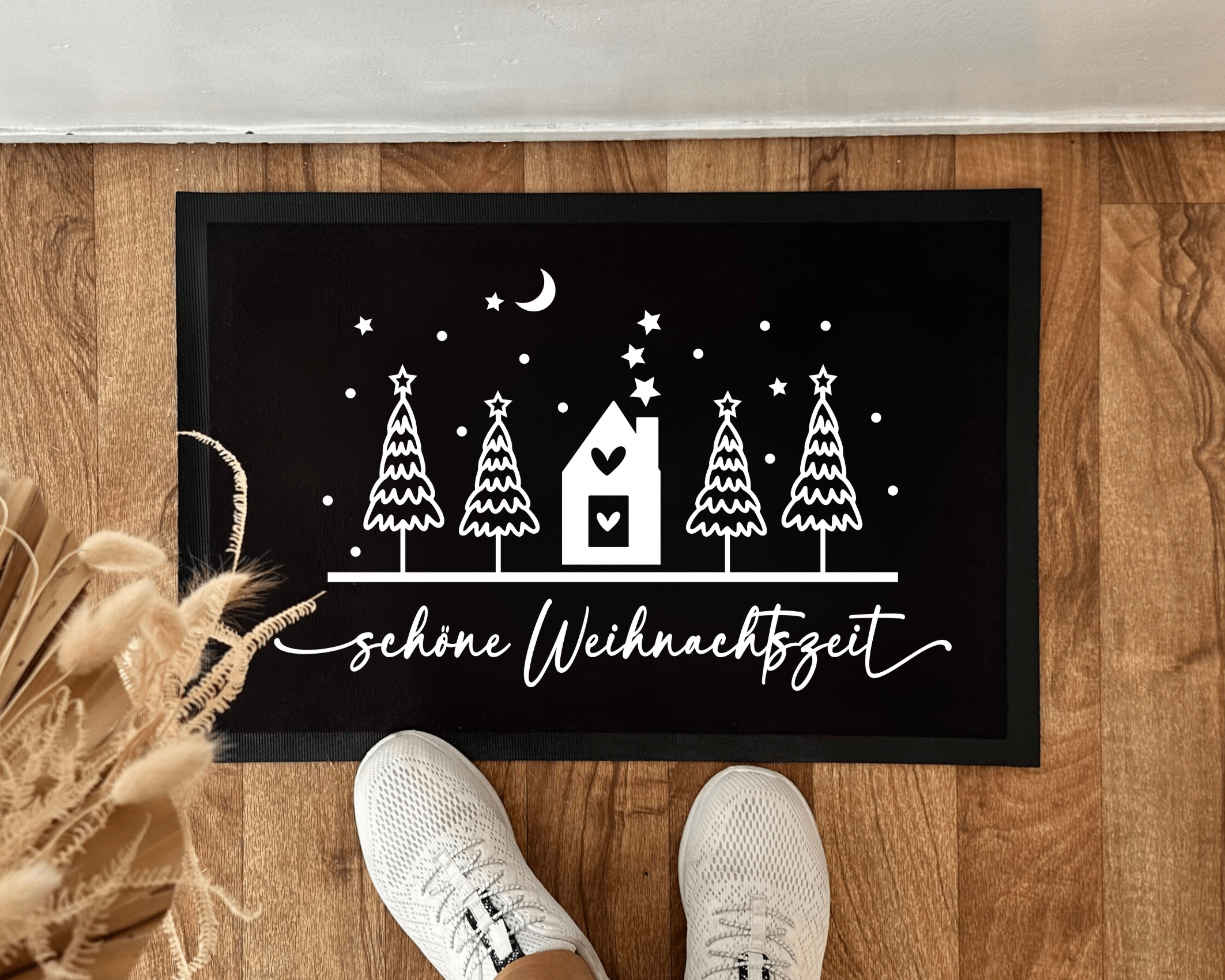 Fußmatte Weihnachten | Hereingeschneit | Personalisierbarer Fußabtreter - Roo's Gift Shop