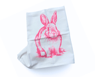 Geschirrtuch | Hase Ostern | neon pink Osterhase - Roo's Gift Shop