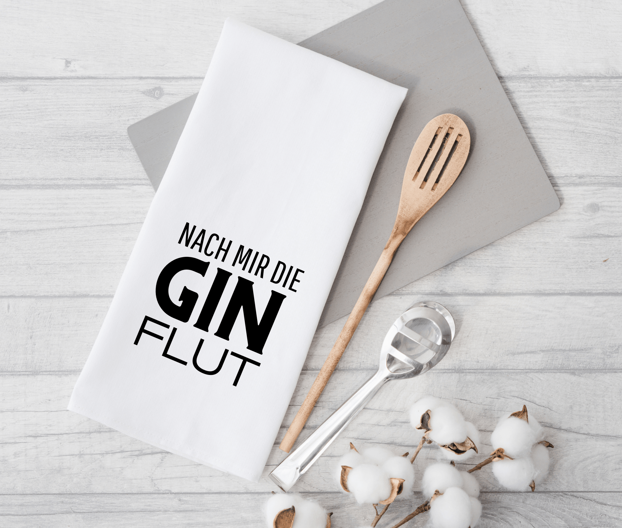 Geschirrtuch | Nach mir die Gin Flut | lustiger Spruch - Roo's Gift Shop