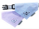 Maritimes Hundehalstuch "Sylt" | hellblau oder rosa | Hunde Bandana aus Baumwolle | wird am Halsband befestigt