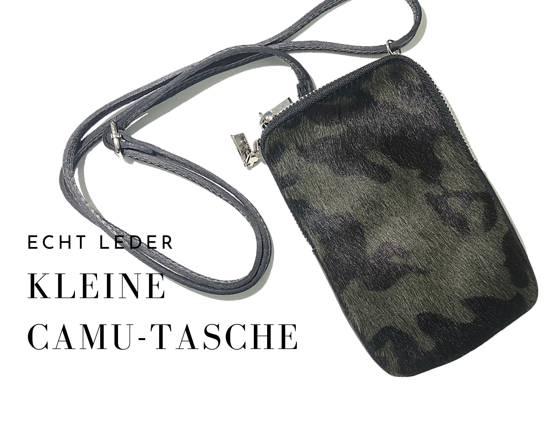 Tasche mit Fell Echt Leder | Handytasche | Animal Print