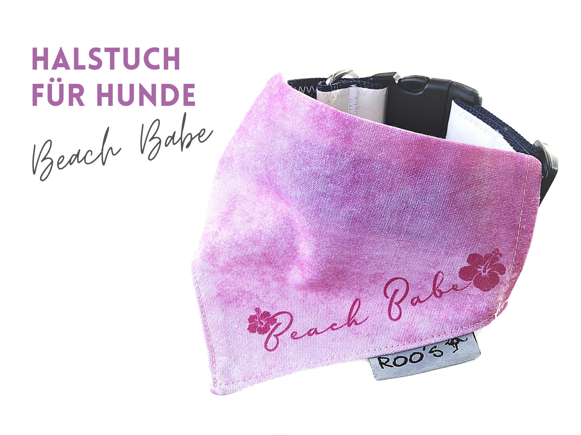 Hundehalstuch "Beach Babe" | pink | Hunde Bandana