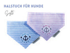 Maritimes Hundehalstuch "Sylt" | hellblau oder rosa | Hunde Bandana aus Baumwolle | wird am Halsband befestigt