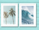 Beach Poster | Beach Life | Sommer | Welle | Meer | Surfbrett | Palmen | maritim | Surfer | Taucher | Bilder | Wand Deko