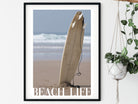 Beach Poster | Beach Life | Sommer | Welle | Meer | Surfbrett | Palmen | maritim | Surfer | Taucher | Bilder | Wand Deko