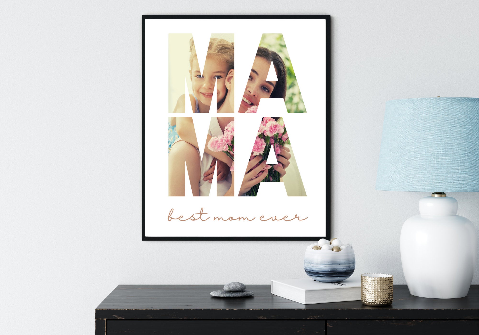 Bild Muttertag | Foto personalisiert | Geschenk für Deine Mama | Deine Fotos als hochwertiger digital Print