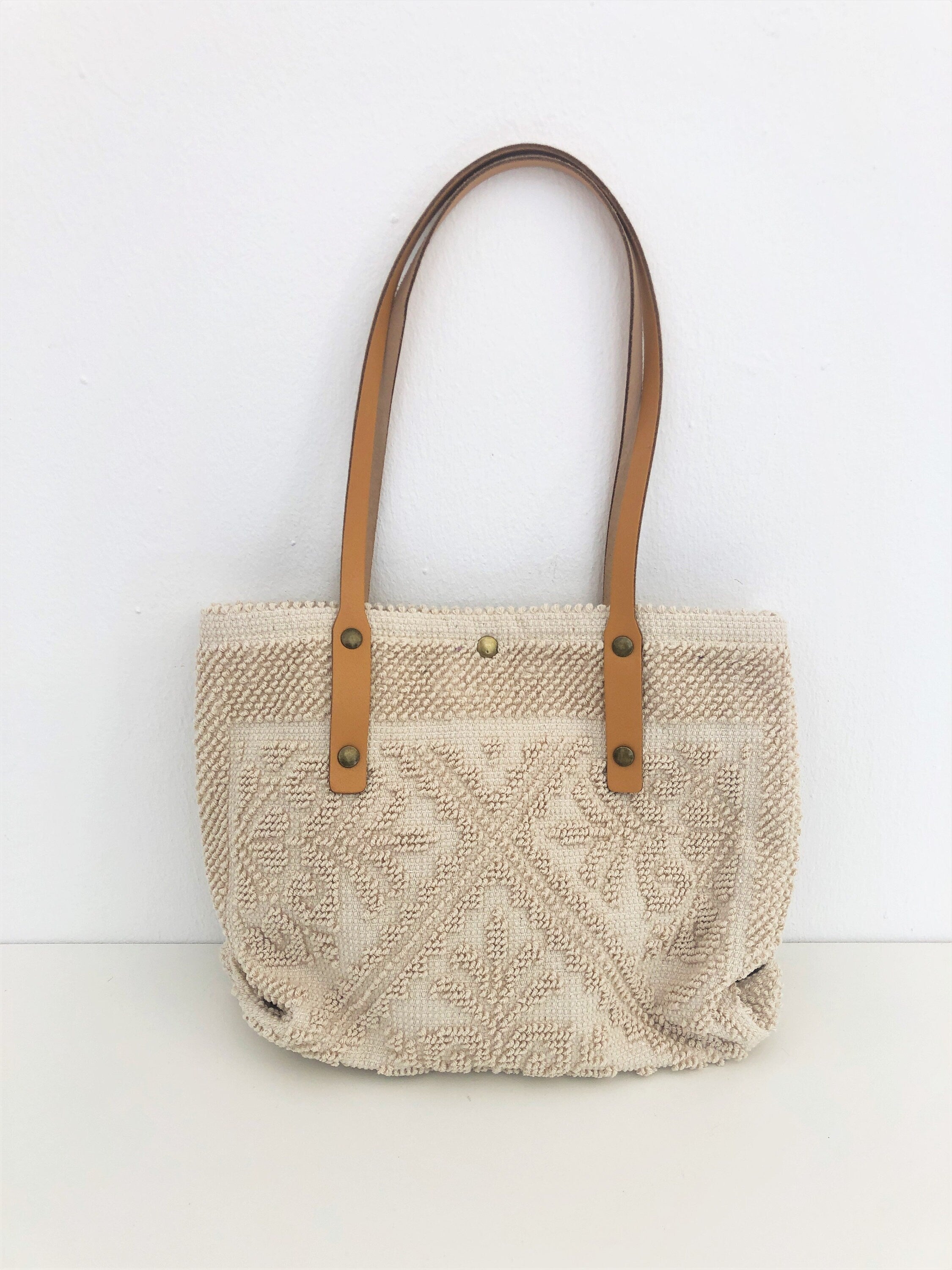 Tasche klein | Lederhenkel | beige