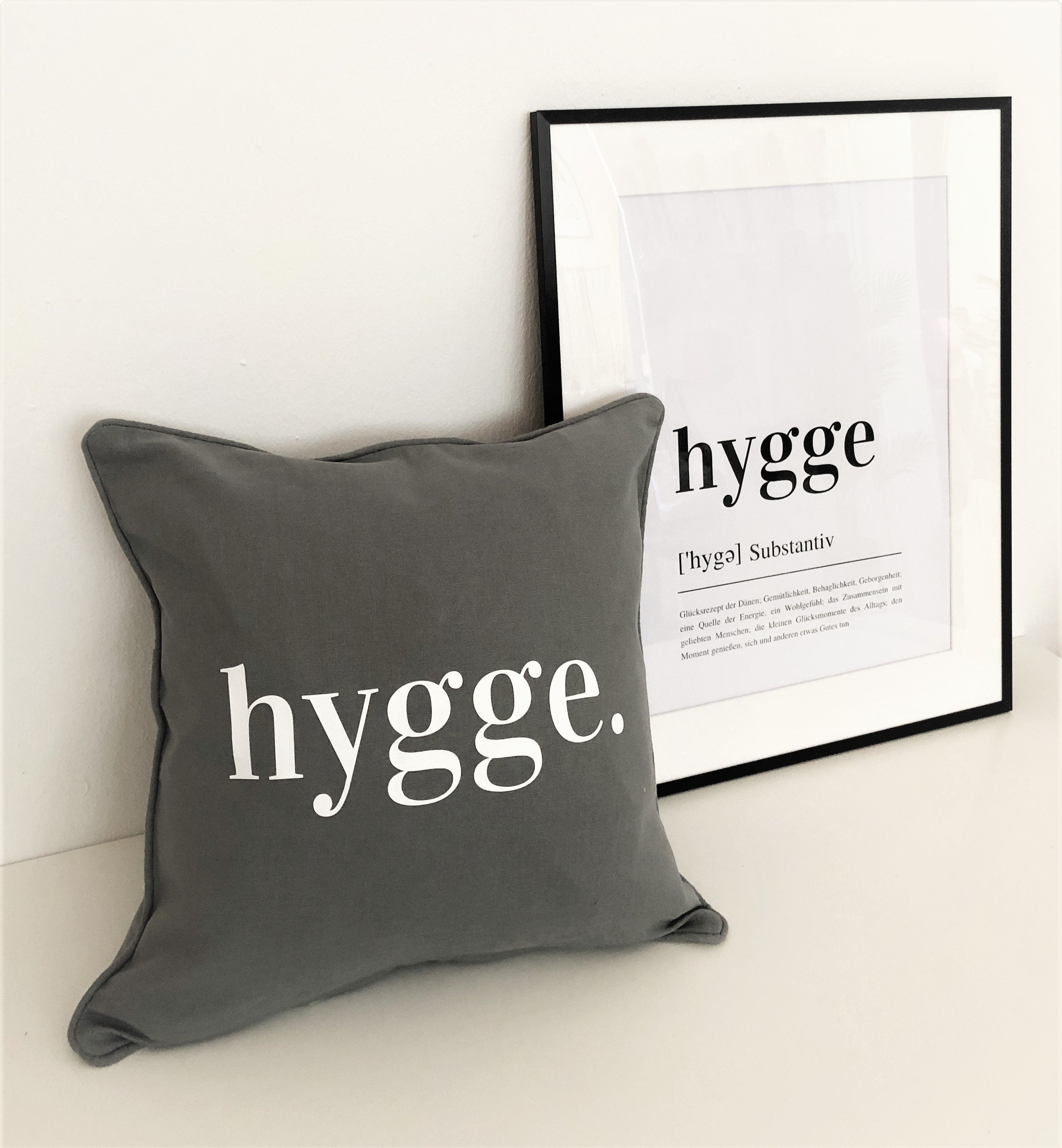 HYGGE Kissen | Kissenbezug aus Baumwolle | minimalistische Deko | 45 x 45 cm