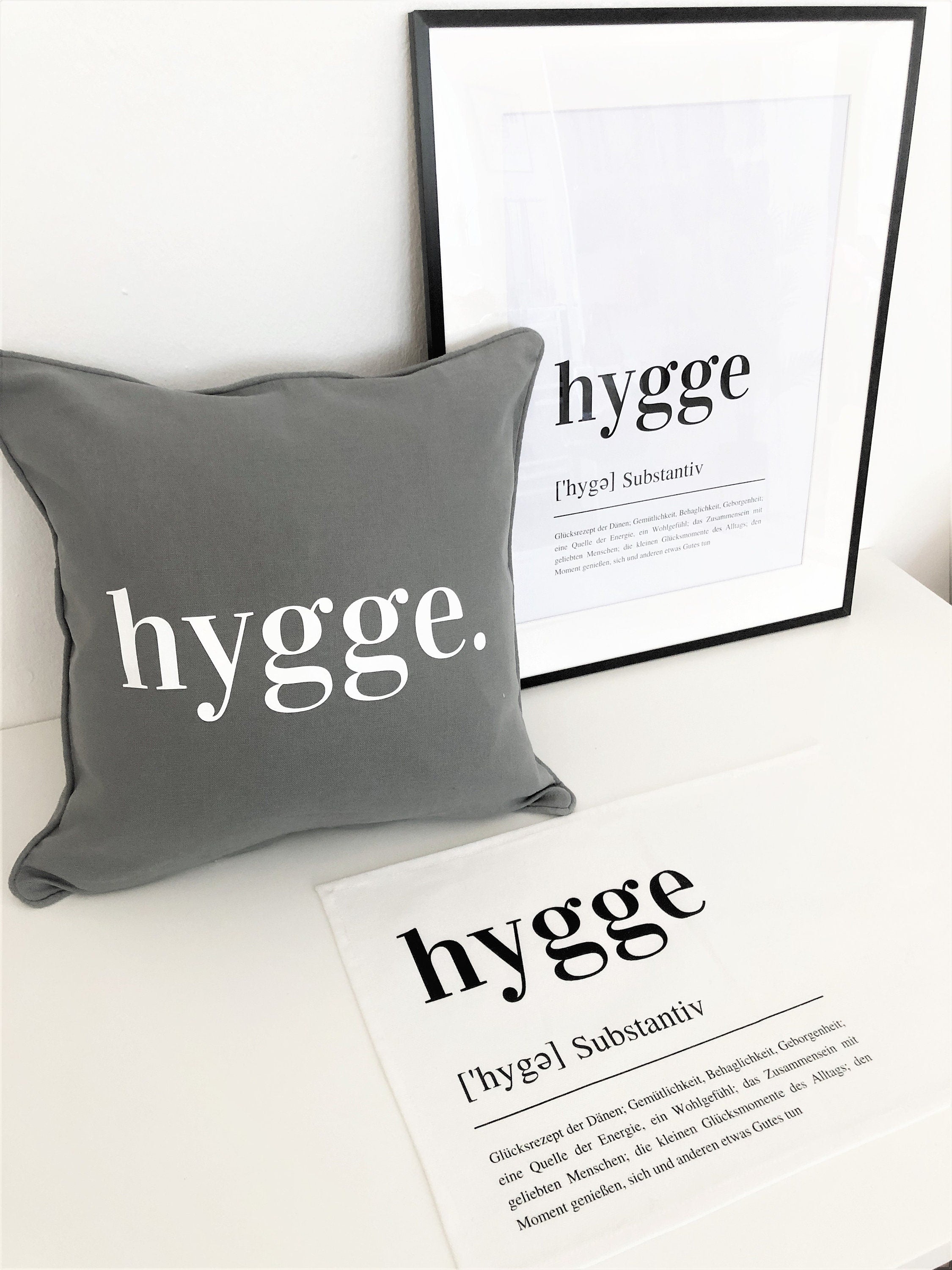 HYGGE Kissen | Kissenbezug aus Baumwolle | minimalistische Deko | 45 x 45 cm