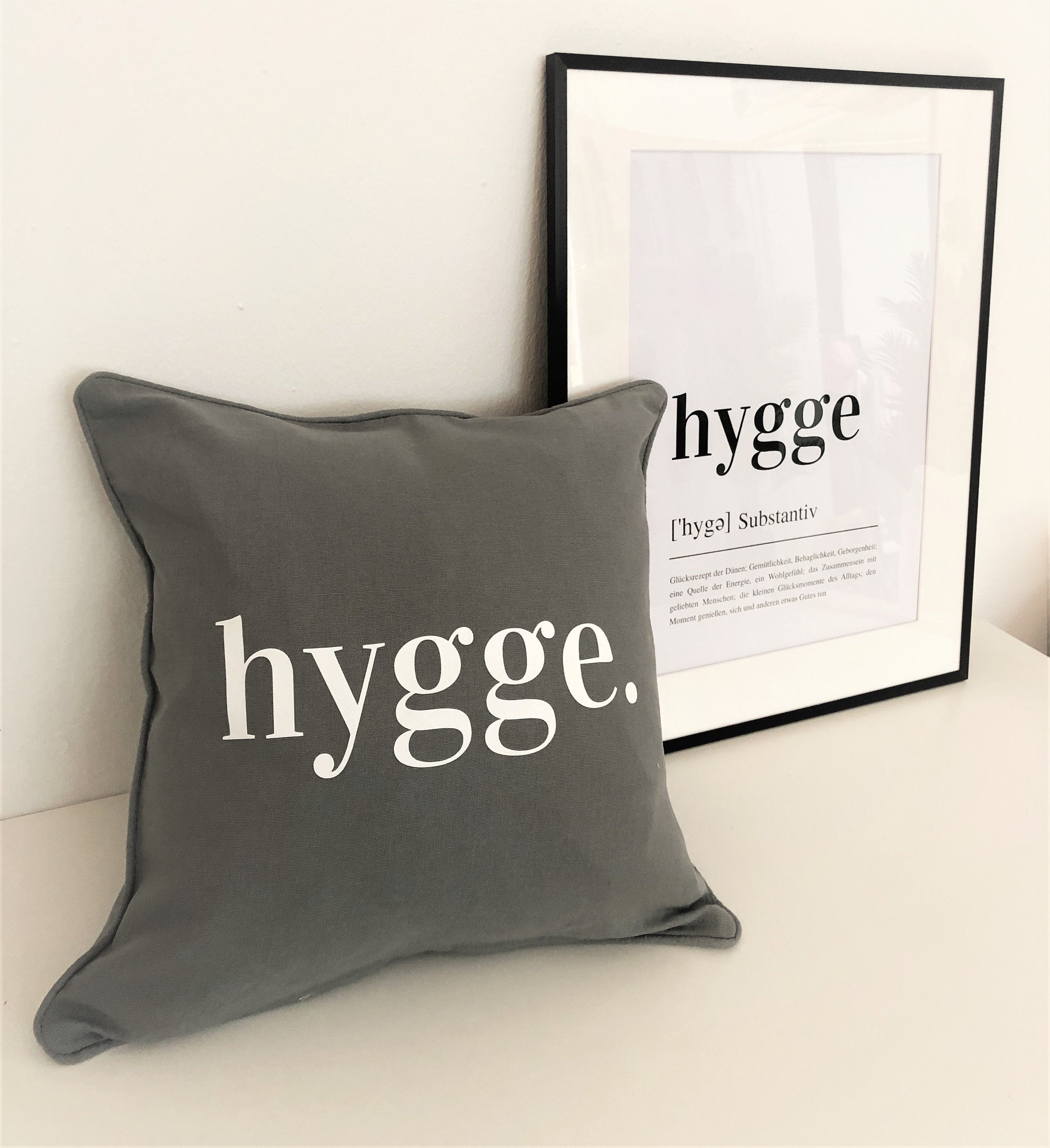 HYGGE Kissen | Kissenbezug aus Baumwolle | minimalistische Deko | 45 x 45 cm
