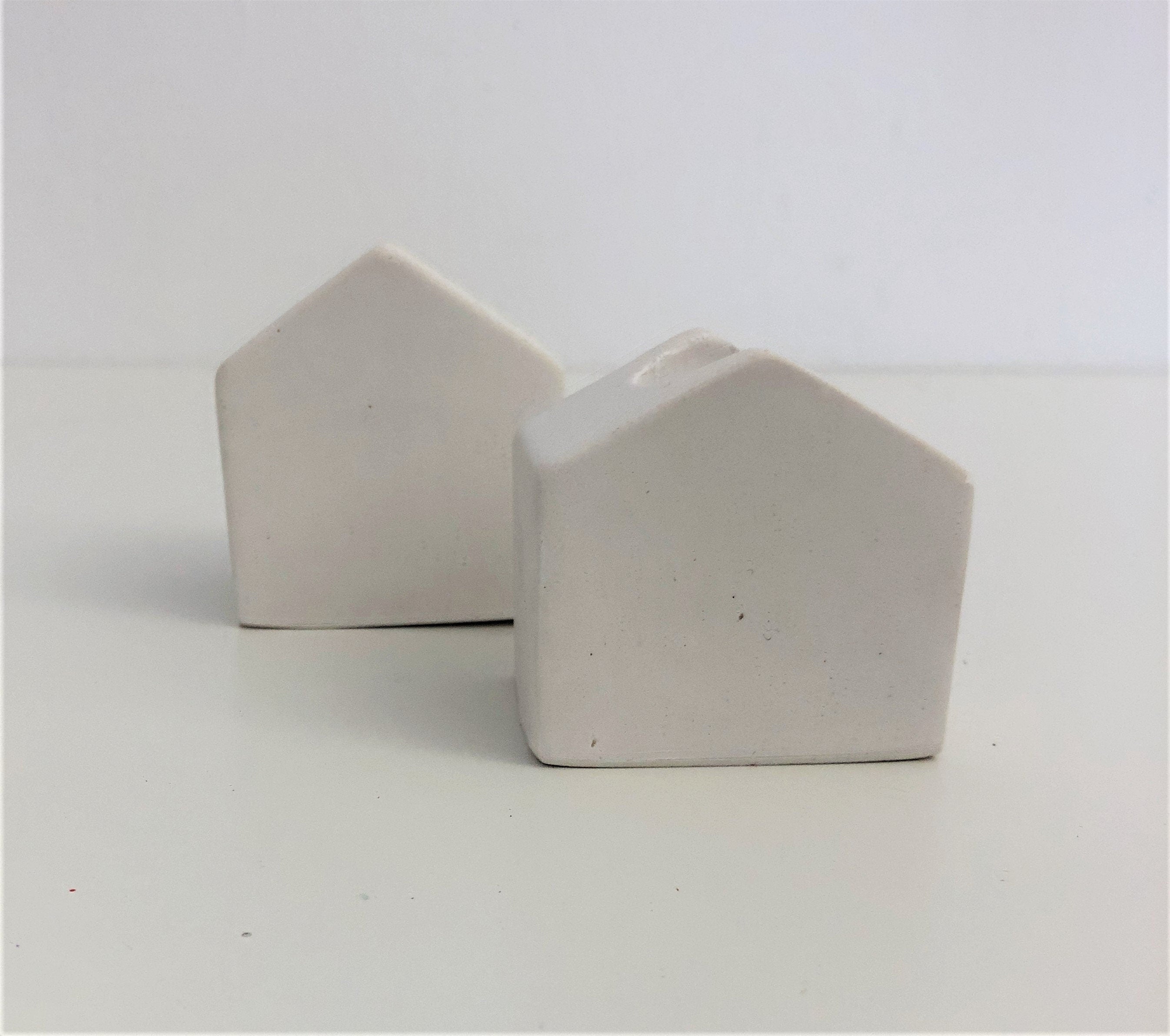 Kerzenständer | Häuschen | Kerzenhalter weißes kleines Haus | Skandi Deko | Ständer Halter