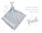 Hellblaues Kissen mit Bär | personalisiert | mit Baby Namen