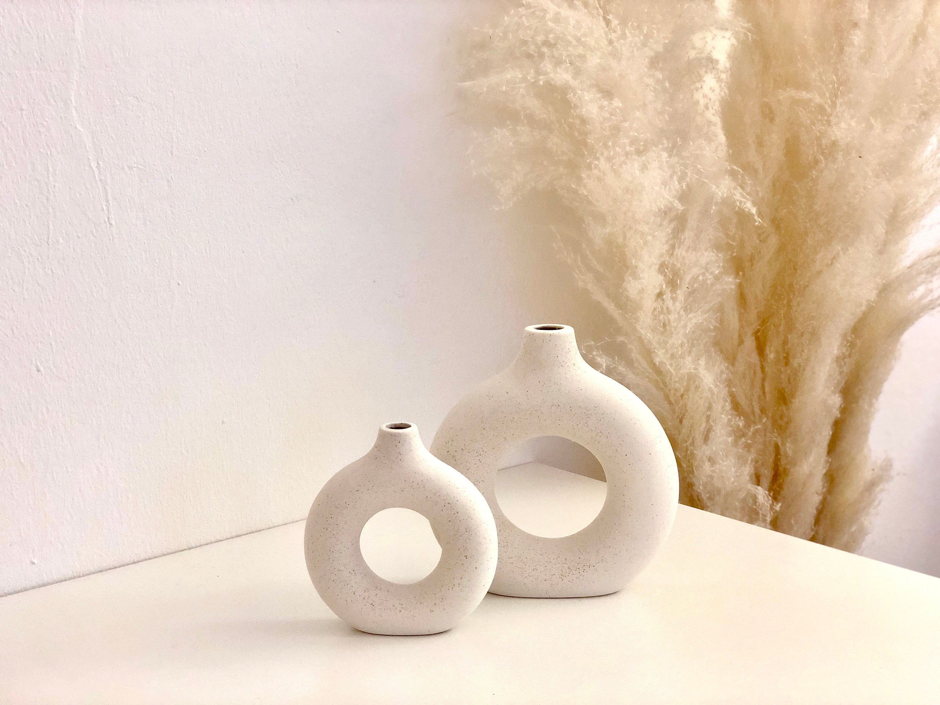 Donut Vasen unterschiedliche Größen | Deko Objekte | Nordic Stil | Skandi | Vase rund mit Loch