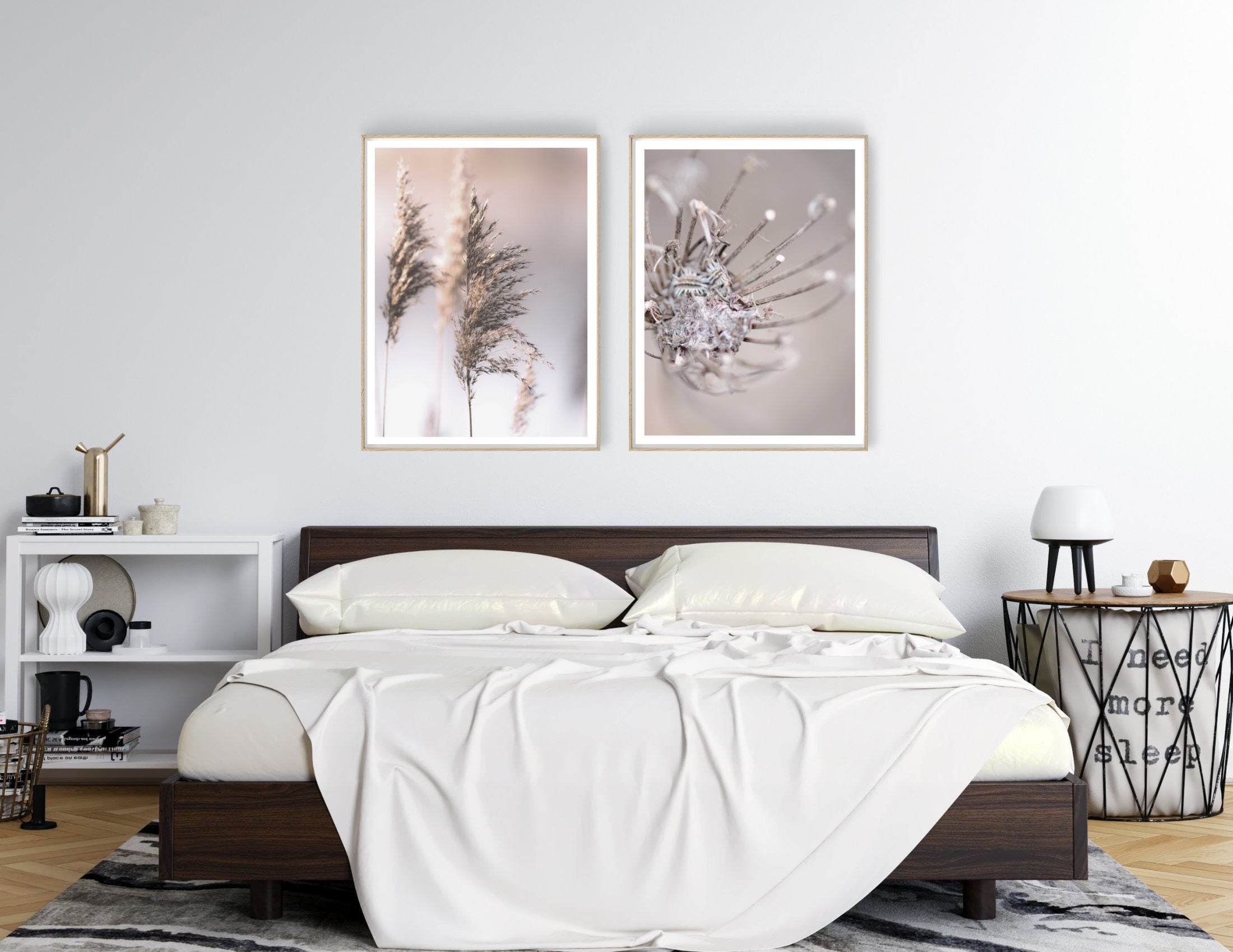 Poster | Blumen | natur | beige | Pampas Gräser Reed | zarte dezente Farben | Boho Naturposter
