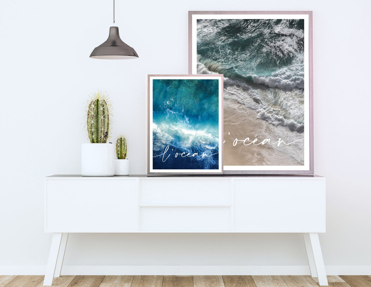 L' océan | Poster vom Meer | Beach | maritim | Bilder Serie | Wand Deko | Meeresposter | Ozean Brandung Strand
