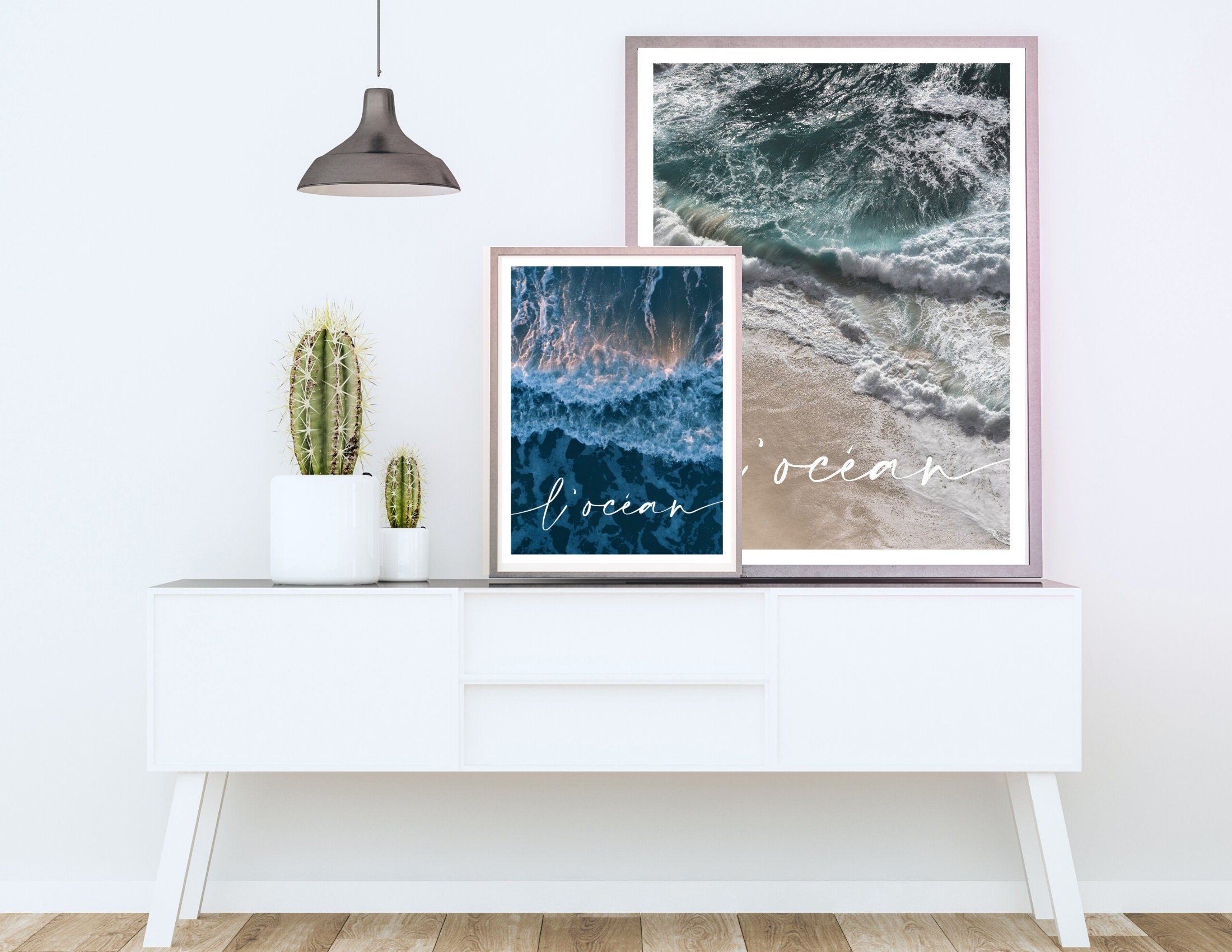 L' océan | Poster vom Meer | Beach | maritim | Bilder Serie | Wand Deko | Meeresposter | Ozean | Brandung | Welle | von oben