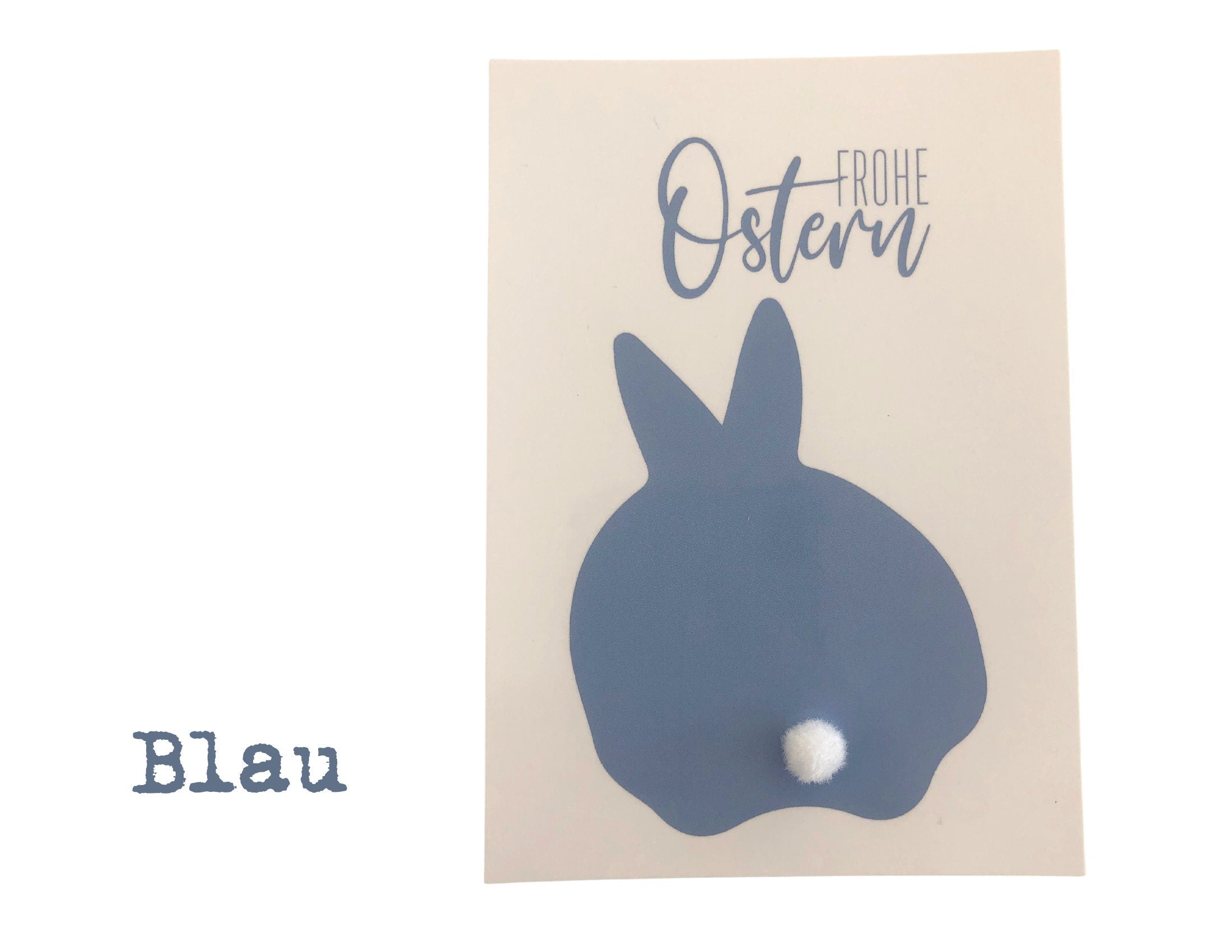 Oster Karten | Ostergruß | Häschen Puschel Filzkugel | Osterhasenkarte im rosa Kuvert
