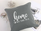 HOME by the sea | Kissen | maritimer Kissenbezug | 40 x40 cm | Baumwolle | Skandi Design | Hygge Boho Deko Kissenhülle