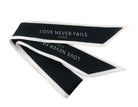 Twilly | Seidiger schmaler Schal | Haarband | Love Never Fails | für Handtasche, als Armband, Haarband, Krawatte, kleines Halstuch