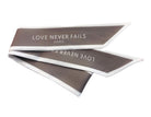 Twilly | Seidiger schmaler Schal | Haarband | Love Never Fails | für Handtasche, als Armband, Haarband, Krawatte, kleines Halstuch