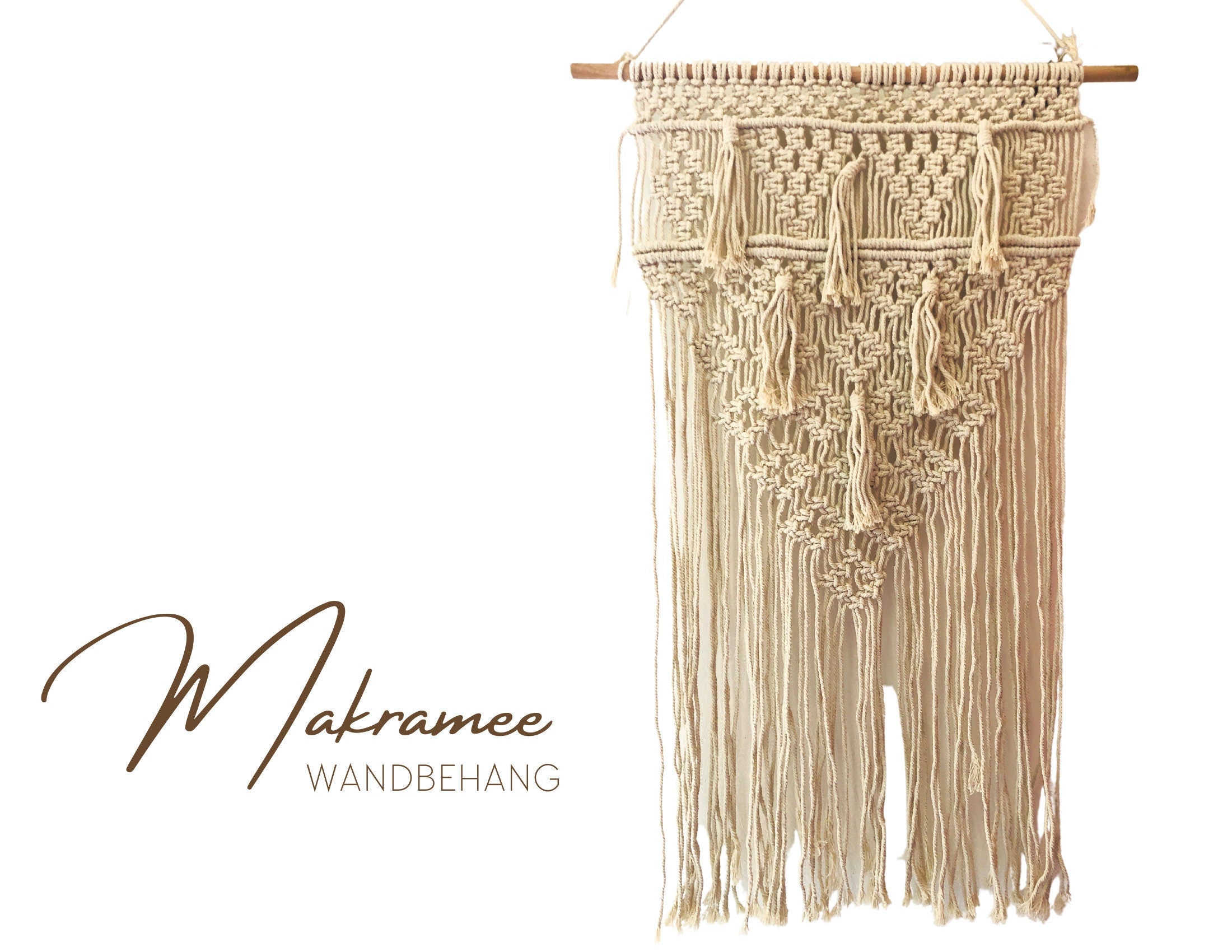 Makramee Wandbehang | Boho Wand Deko | beige