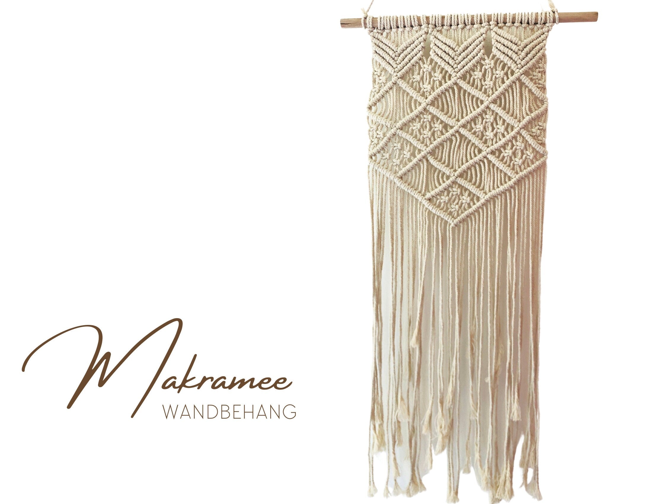Makramee Wandbehang | Boho Wand Deko | beige