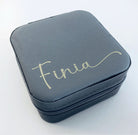 Schmuck-Etui für die Reise | personalisierte Schmuckbox | kleine Schatulle mit Namen | rosa, pink, schwarz, beige