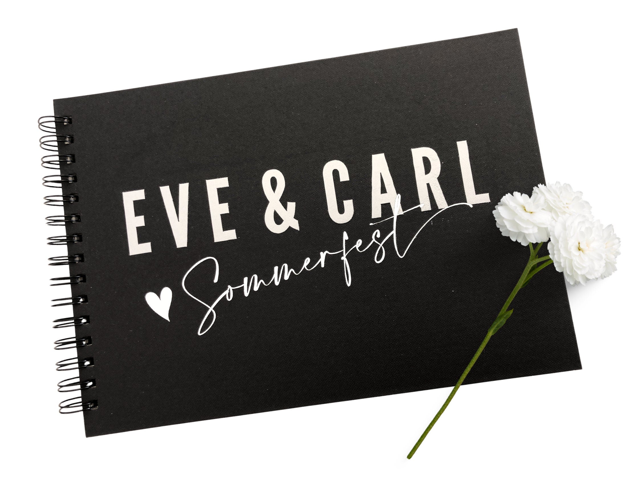 Hochzeit | Gästebuch | personalisiert | schwarz